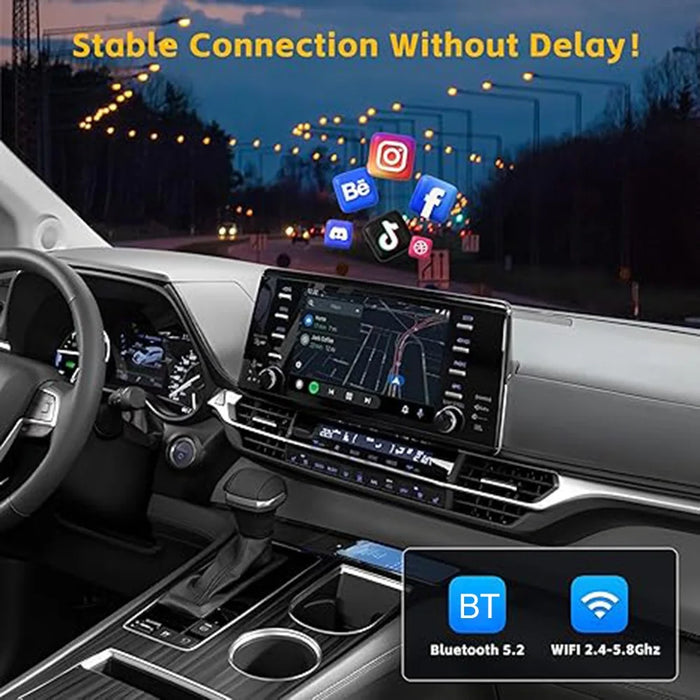 Carplay / Android Auto Car Wired to Wireless Video Box Vehicle Smart Carplay Adapter - 7