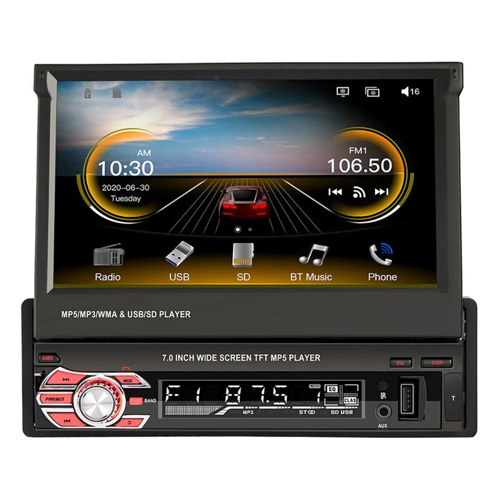 9601C 7-inch Wired Carplay HD Large Screen Car MP5 Player Multifunction Rear View Image Navigation Player - 2