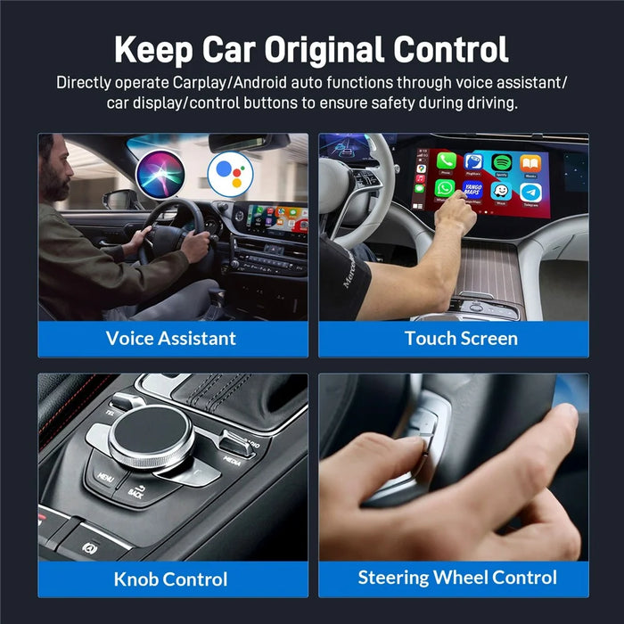 K82 Mini Wireless Carplay Adapter Low Latency Android Auto Adapter - 3
