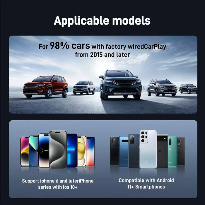 K82 Mini Wireless Carplay Adapter Low Latency Android Auto Adapter - 4