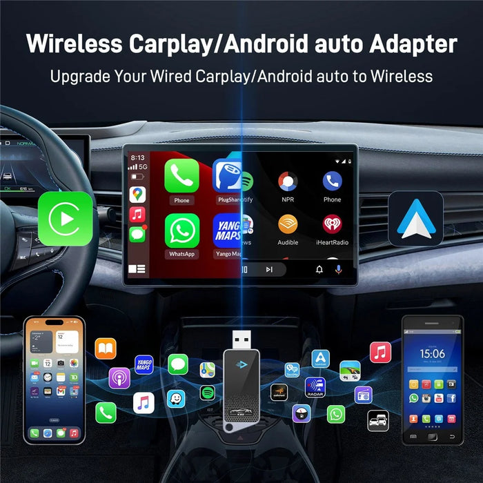 K82 Mini Wireless Carplay Adapter Low Latency Android Auto Adapter - 6