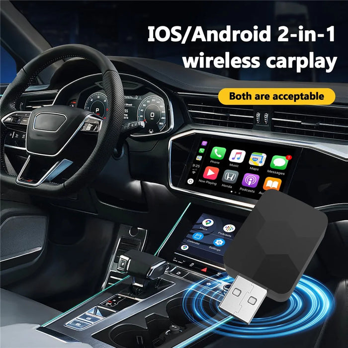 2 in 1 USB Dongle Wireless CarPlay Android Auto Adapter for Wired to Wireless Upgrade - 4