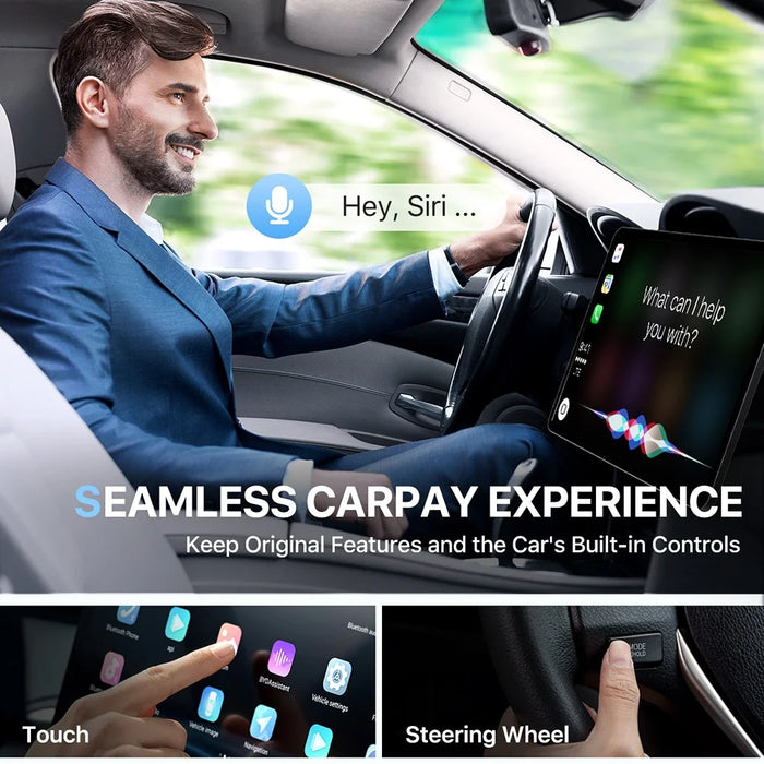643 Car Wireless CarPlay Adapter for iPhone Transform Wired to Wireless - White - 4