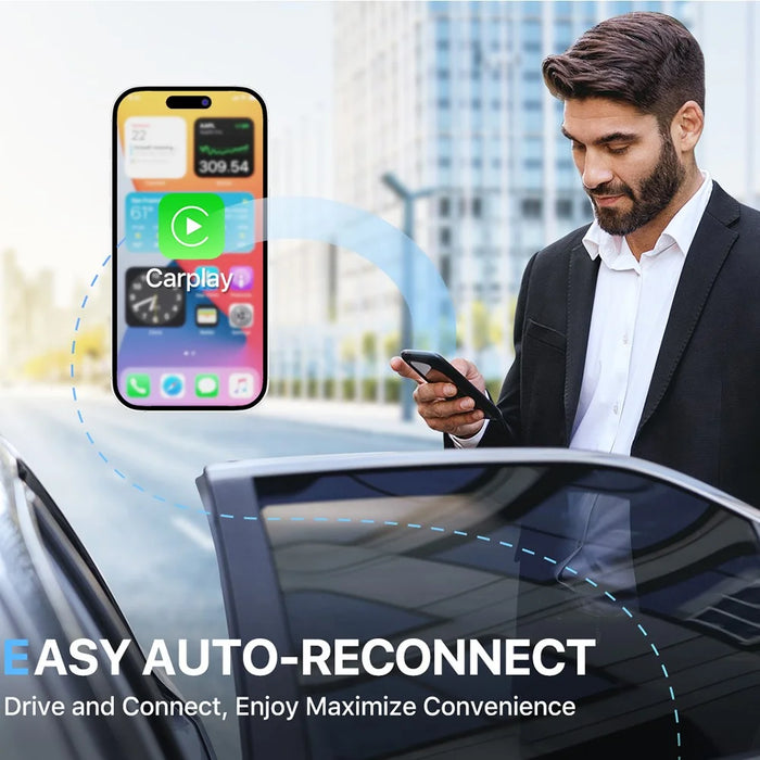 643 Car Wireless CarPlay Adapter for iPhone Transform Wired to Wireless - White - 5