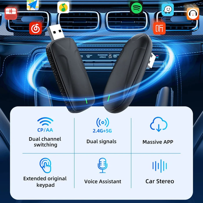 Mini SE X1AIR CarPlay Android Auto Wireless Upgrade Adapter Car Connectivity Wireless Box - 2