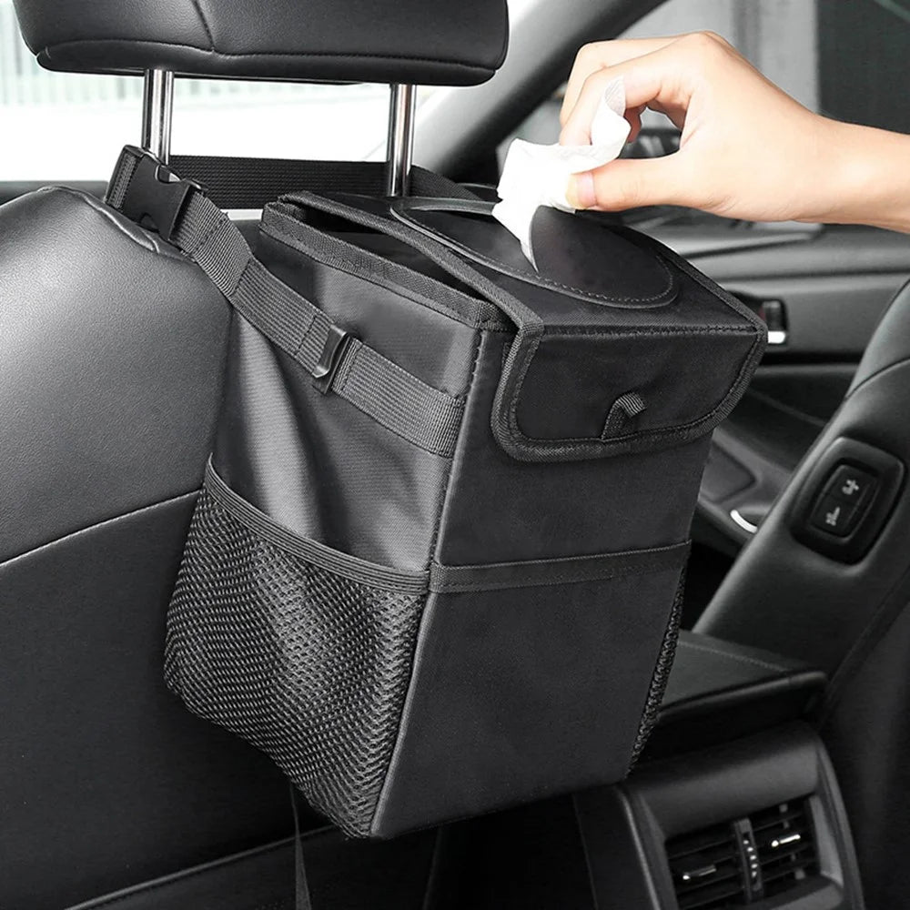 Multipurpose Car Trash Can Waterproof Oxford Fabric Foldable Storage Box for Vehicle - 5