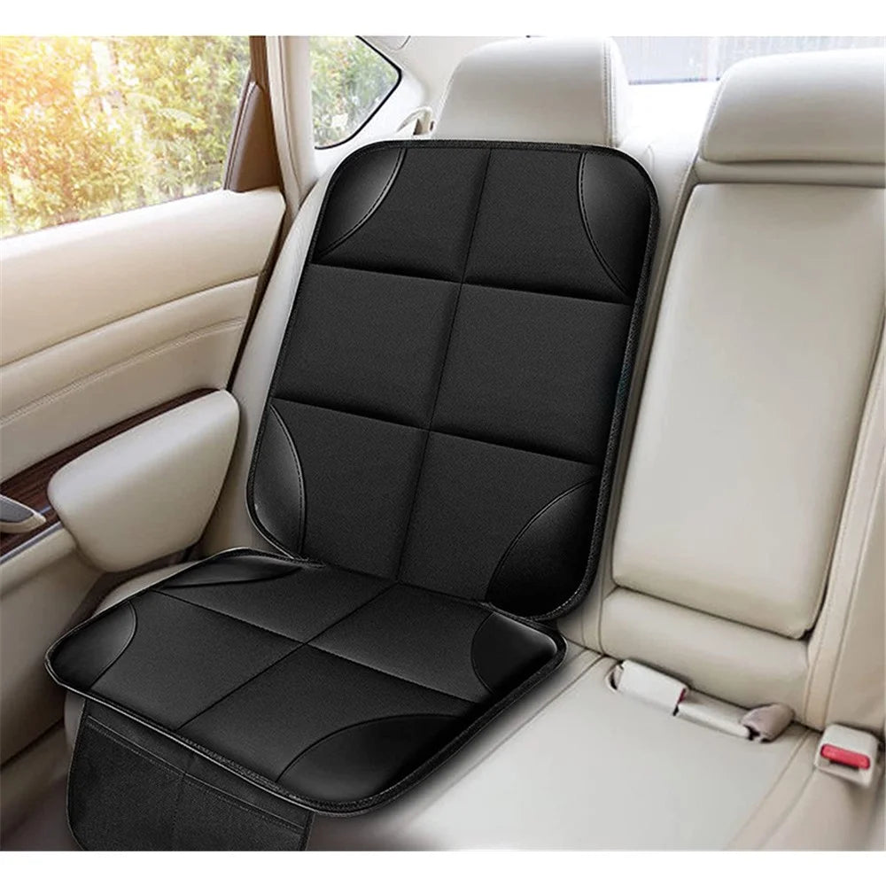 Foldable Car Seat Protector Mat Anti-Slip Children Safety Seat Protection Pad Cover - Red+Black - 3