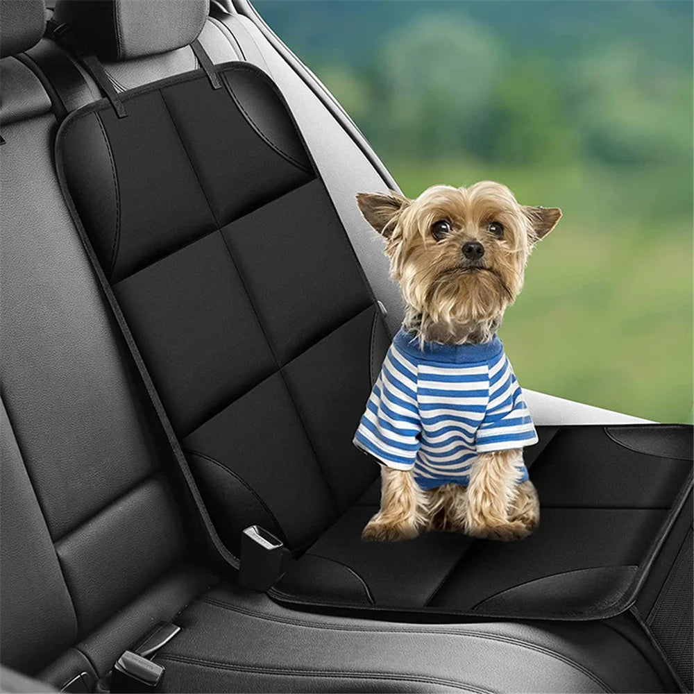 Foldable Car Seat Protector Mat Anti-Slip Children Safety Seat Protection Pad Cover - Red+Black - 6