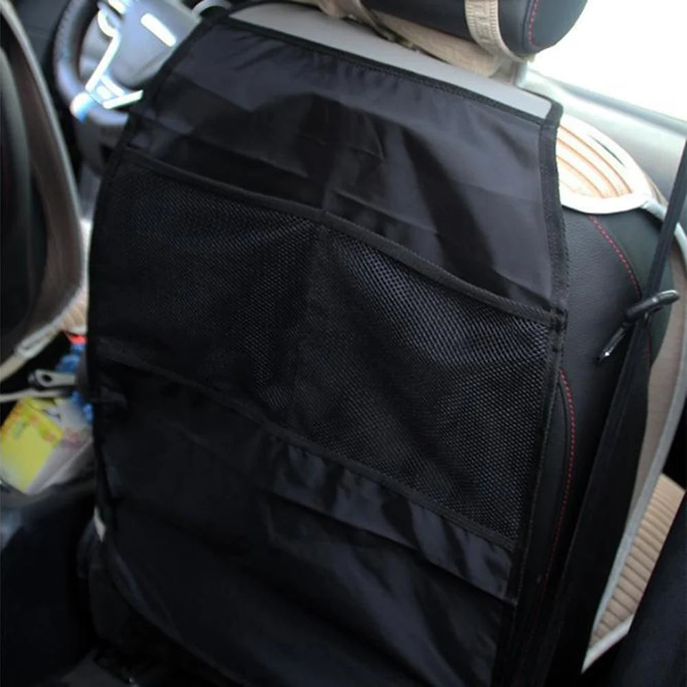 Car Seat Protector Mat for Child Safety Seat Anti Kick Seat Cover with Mesh Pocket - 7