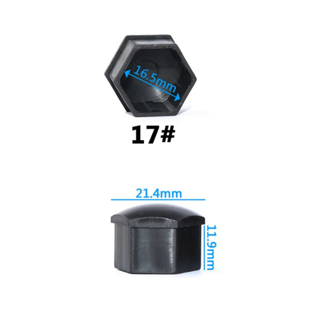 Universal Car Accessory 20Pcs 17mm Wheel Nut Bolt Covers Tire Screw Cap Hub Protective Covers - Red - 6