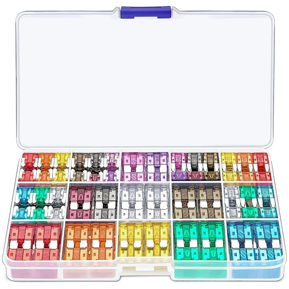 180Pcs Car Fuse Assortment Kit Mini  /  Standard  /  Micro Zinc Blade Fuses With Puller Tool and Storage Box - 2
