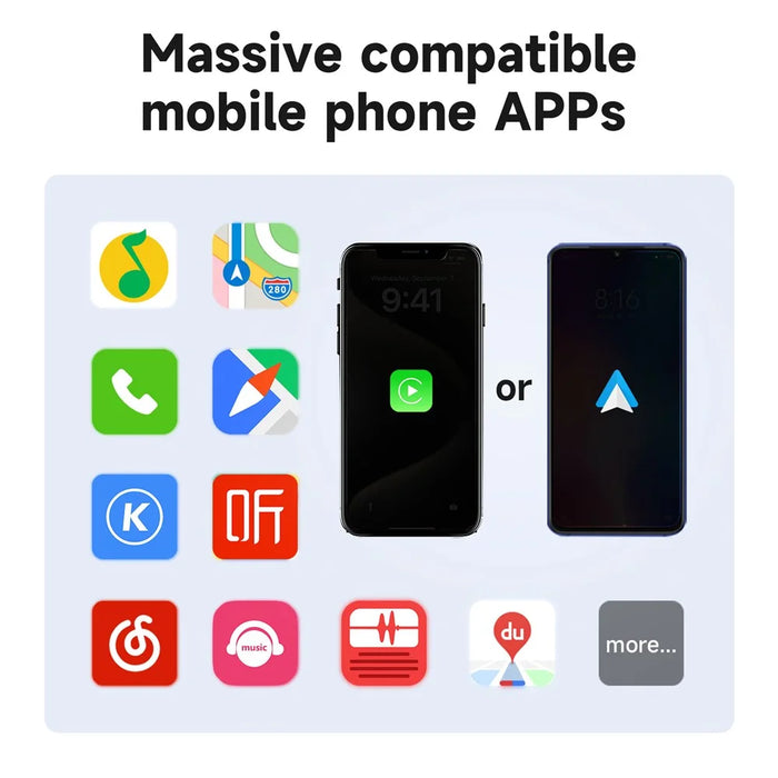 348 Wireless CarPlay Adapter for iPhone Convert Wired to Wireless Compatible with Built-In CarPlay Cars - Black - 6