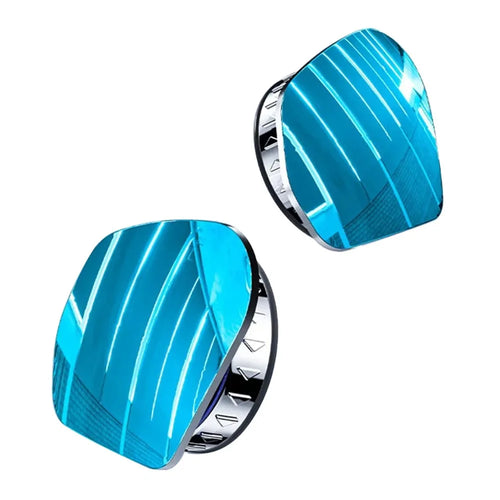 2Pcs Car Rearview Mirror Blind Spot Auxiliary 360 Degree Wide Angle Frameless HD Reflector - Silver - 1