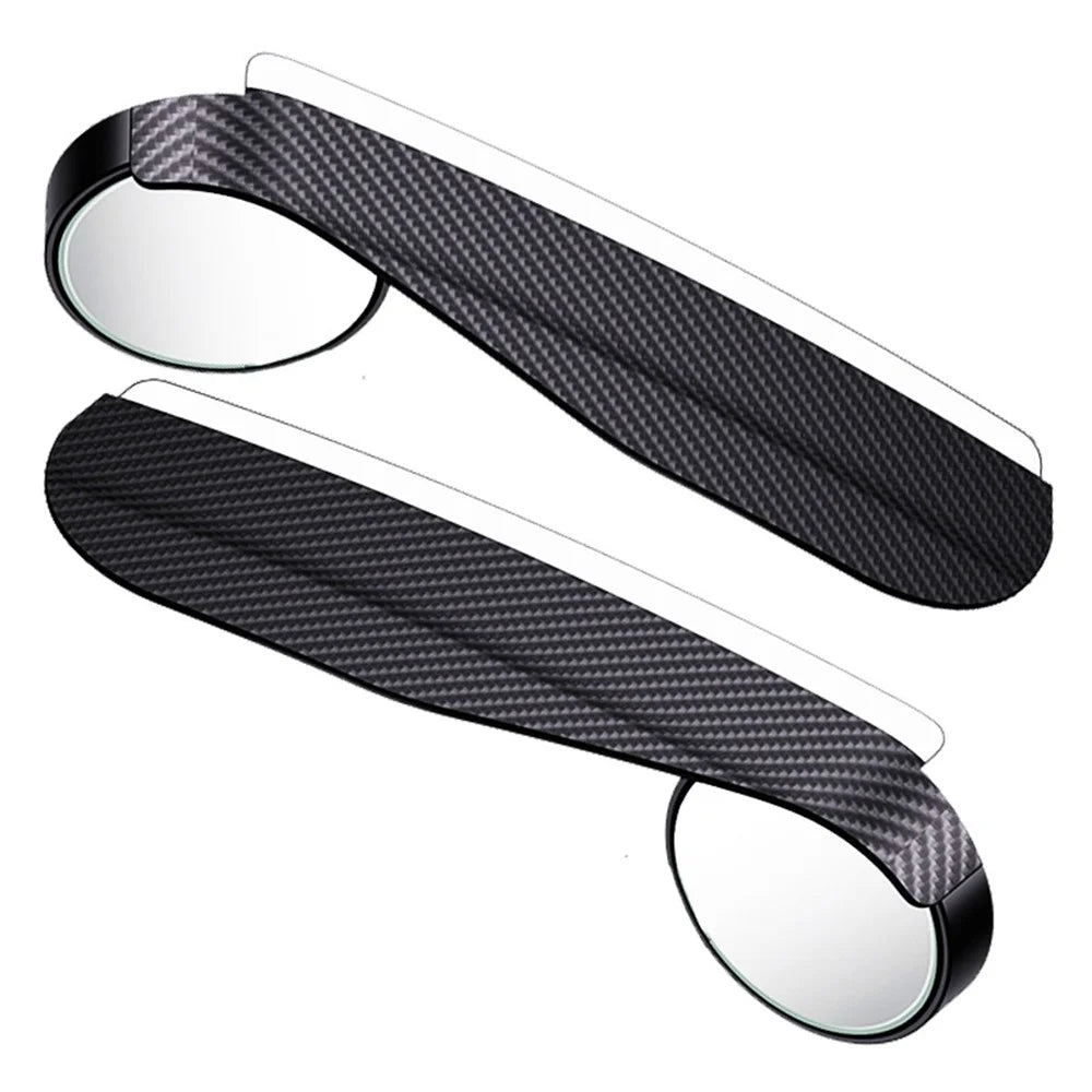 2Pcs Car Blind Spot Mirror 360 Degree Adjustable Rear View Mirror with Rain Shield - 2