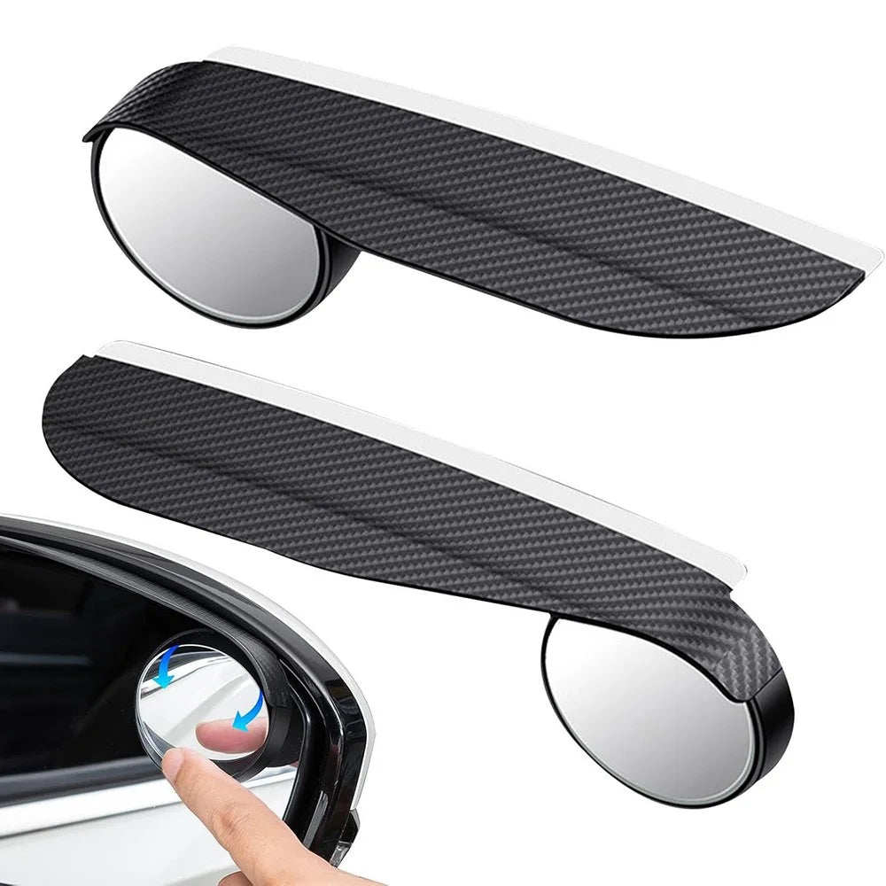 2Pcs Car Blind Spot Mirror 360 Degree Adjustable Rear View Mirror with Rain Shield - 5
