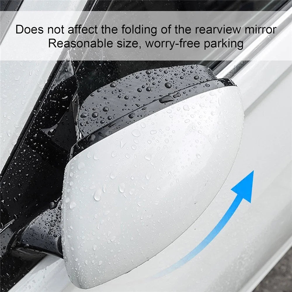 2Pcs Car Blind Spot Mirror 360 Degree Adjustable Rear View Mirror with Rain Shield - 7