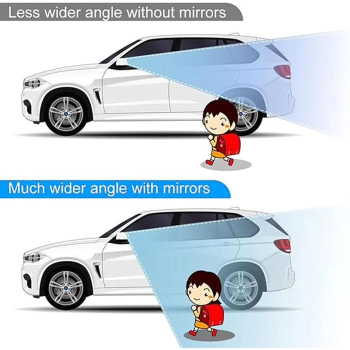 Car Rear View Mirror 360-Degree Rotatable Wide Angle Blind Spot Mirror Auxiliary Parking Aid - Black - 3