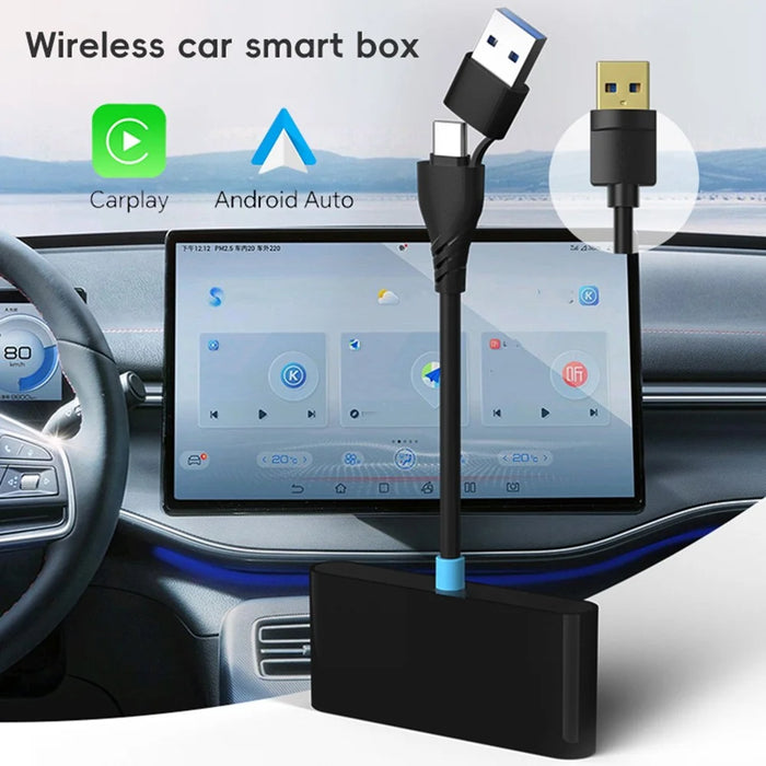P40 CarPlay Android Auto Wireless Upgrade Adapter Box For Car Connectivity Plug and Play Bluetooth-compatible Auto Connect - 3