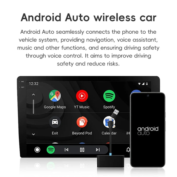 P40 CarPlay Android Auto Wireless Upgrade Adapter Box For Car Connectivity Plug and Play Bluetooth-compatible Auto Connect - 7