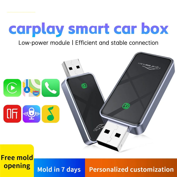 Wireless Carplay Adapter CarPlay Smart Box Convert Wired to Wireless Dongle for Apple Android - 2