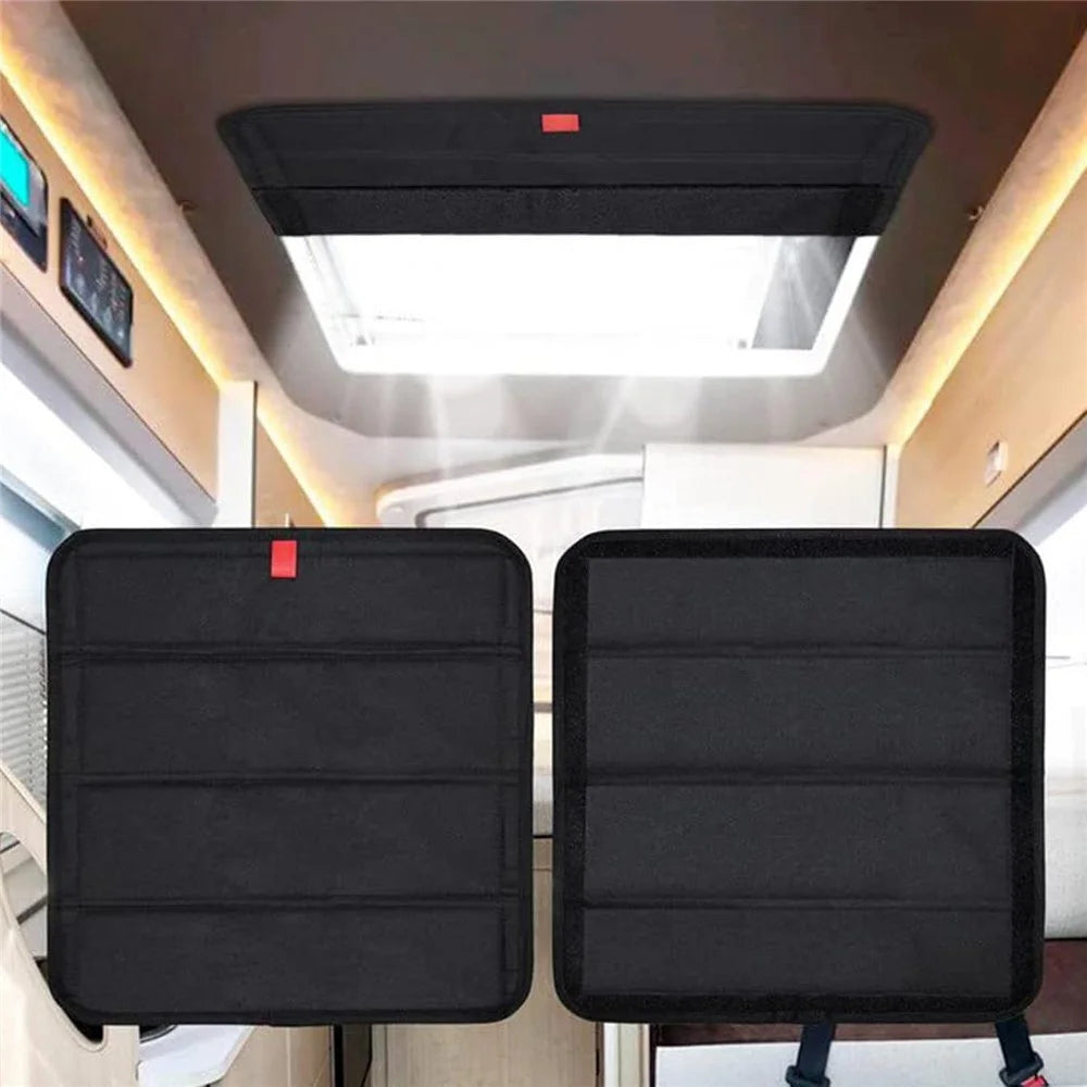 RV Sunroof Sunshade Curtain Privacy Protection Foldable RV Vents Skylight Insulator Cover - 2