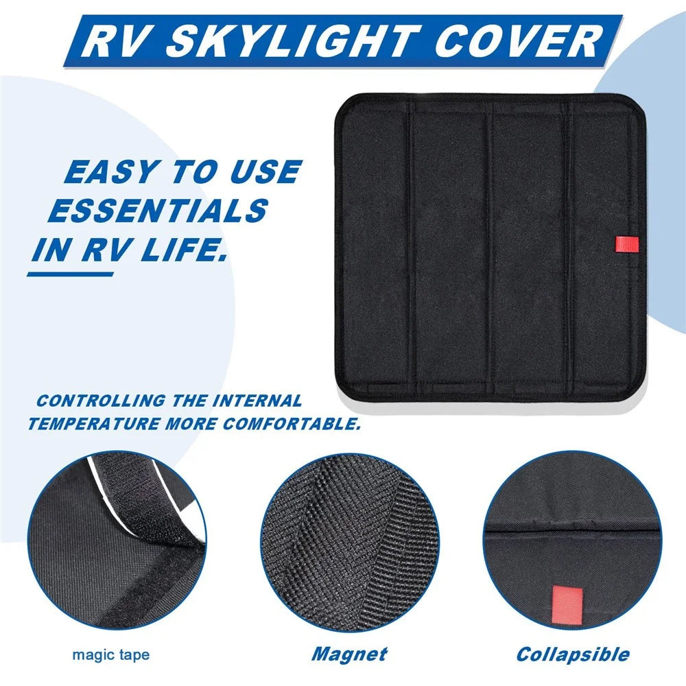 RV Sunroof Sunshade Curtain Privacy Protection Foldable RV Vents Skylight Insulator Cover - 5