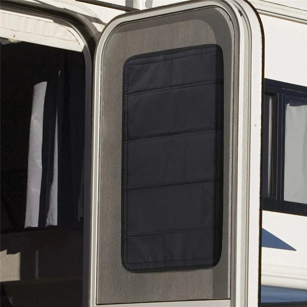 RV Door Window Shade Foldable Blackout Cover Privacy Protection Curtain for Camper Trailer - 2