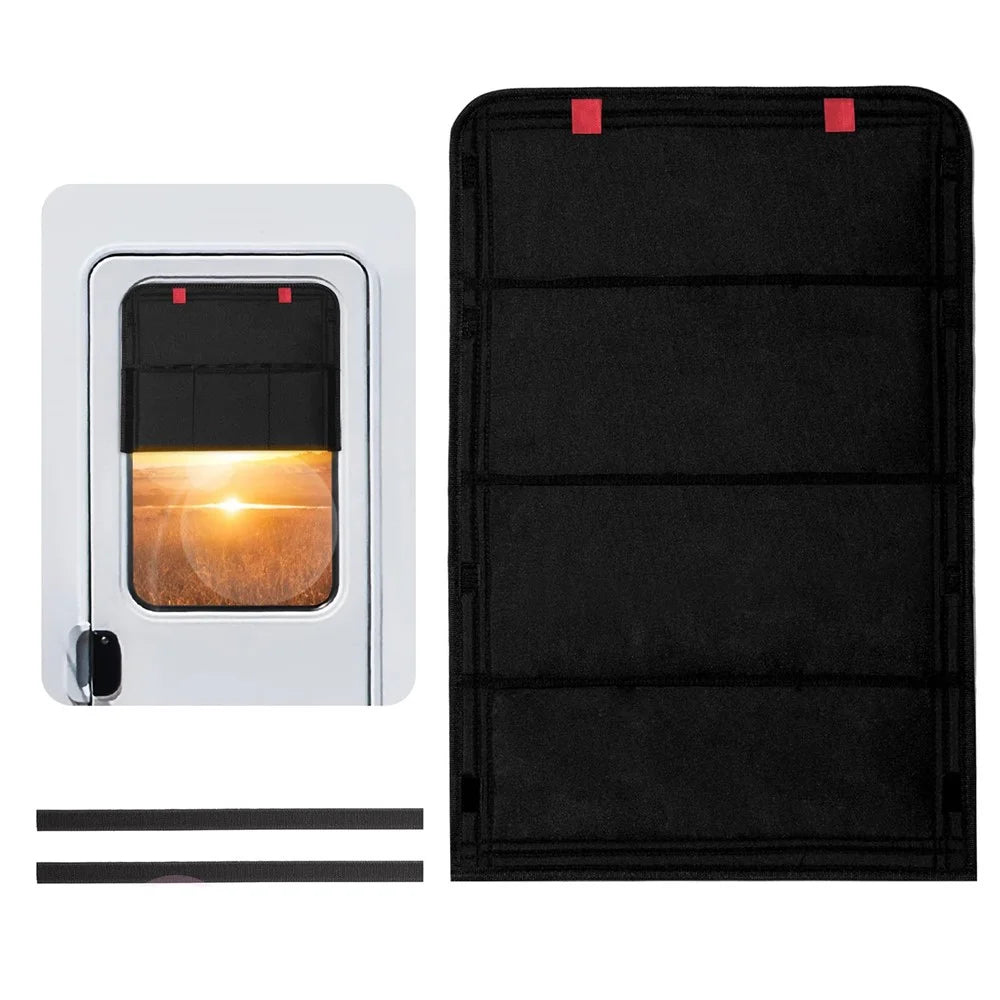 RV Door Window Shade Foldable Blackout Cover Privacy Protection Curtain for Camper Trailer - 4