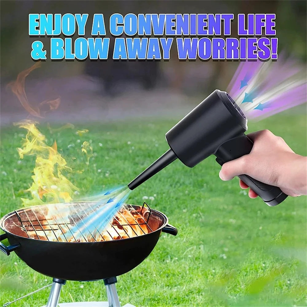 C4915 Portable Turbo Fan Blower Multifunction Rechargeable Car Air Duster with 3 Brushes - 7