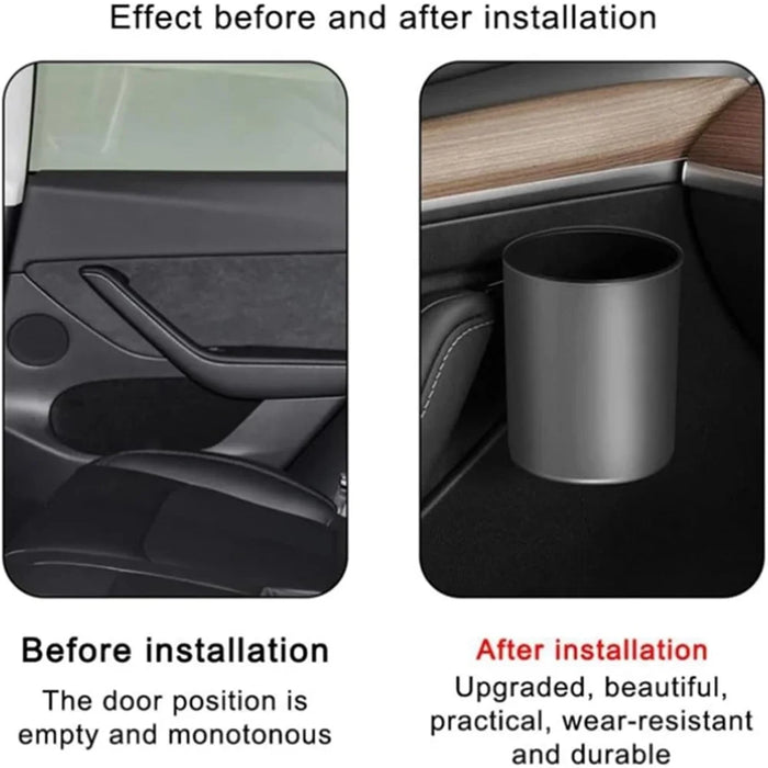 2Pcs / Set For Tesla Model Y / 3 Car Door Cup Holder Auto Interior Door Mount Drink Bracket - 6