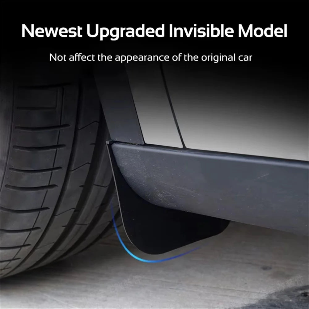 4Pcs / Set For Tesla Model Y 2021 - 2023 Mud Fenders TPE Front and Rear Splash Guards - 4
