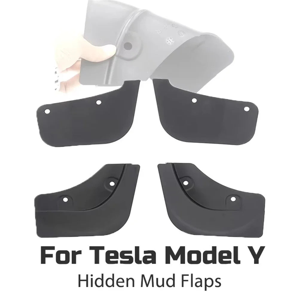 4Pcs / Set For Tesla Model Y 2021 - 2023 Mud Fenders TPE Front and Rear Splash Guards - 7