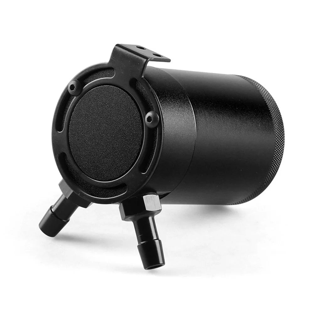 BX101669 Car Universal 2-Port Compact Baffled Oil Catch Can - Black - 4