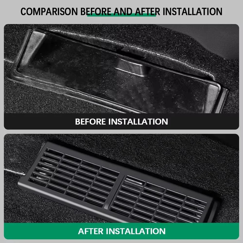 2Pcs / Set For Tesla Model Y Under Seat Air Vent Cover Plastic Air Outlet Grille Protect Cover - 5