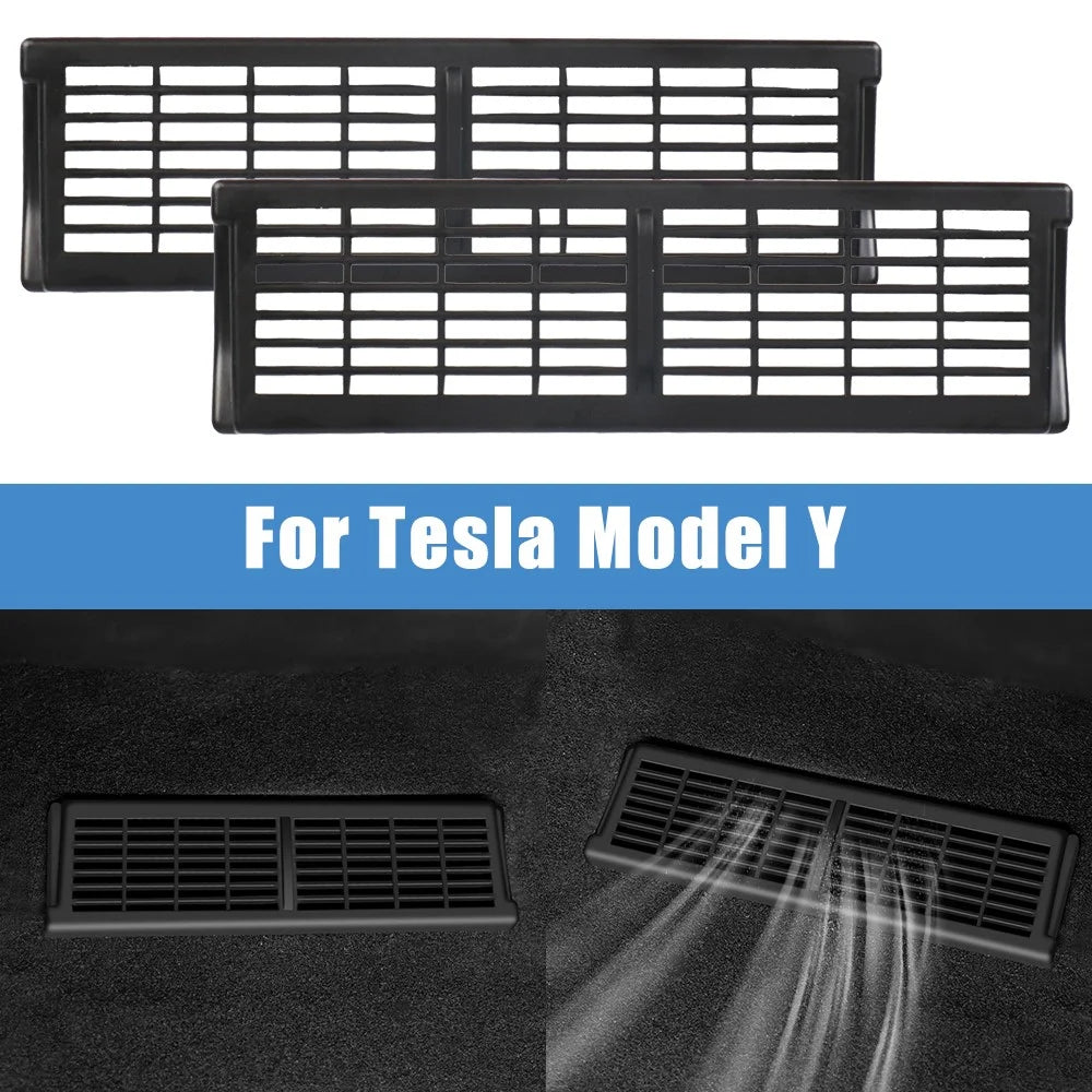 2Pcs / Set For Tesla Model Y Under Seat Air Vent Cover Plastic Air Outlet Grille Protect Cover - 6