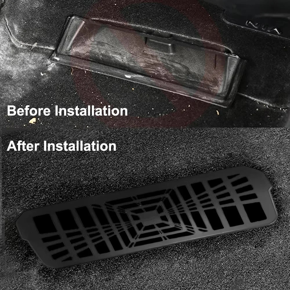 2Pcs / Set For Tesla Model Y Under Seat Air Vent Cover Plastic Air Outlet Dustproof Shield - 4
