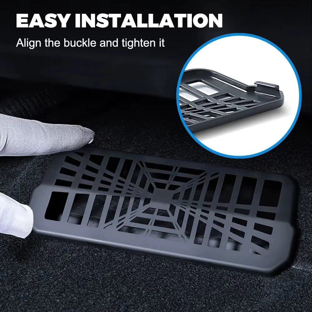 2Pcs / Set For Tesla Model Y Under Seat Air Vent Cover Plastic Air Outlet Dustproof Shield - 7