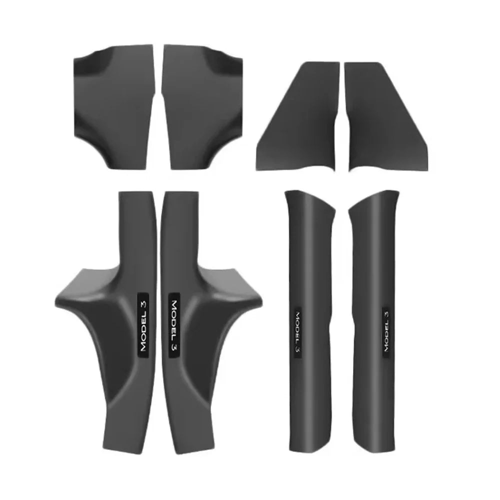 8Pcs For Tesla Model 3 Highland Front and Rear Door Sill Protector Cover Threshold Strip Anti Kick Guard - 1