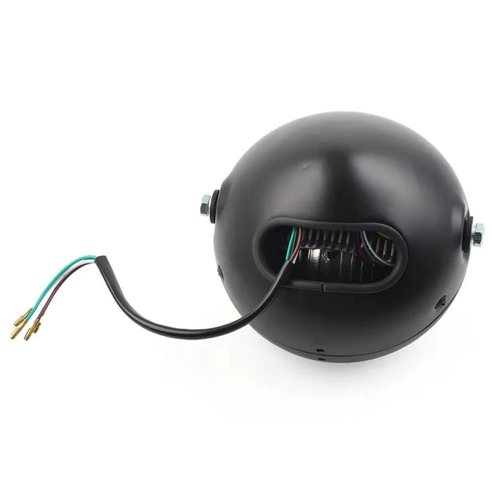 16cm Retro Motorcycle LED Headlight Daytime Running Lamp for Cruiser Chopper Cafe Racer - White Light - 2