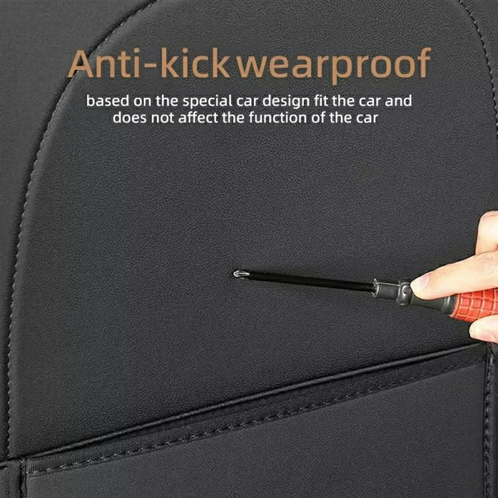 2Pcs For Tesla Model Y  /  3 Highland Seat Back Protector Kick Mat Car Interior Rear Seat Cover - Single Pocket - 5
