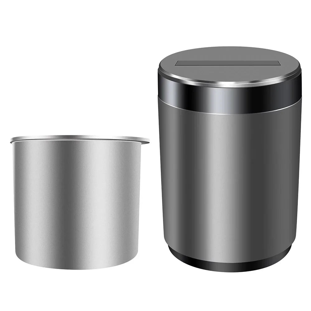 Infrared Sensor Smart Auto Open / Close Aluminum Alloy Car Ashtray with Built In LED Light - Grey - 2