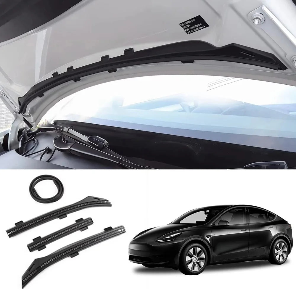 For Tesla Model Y 2021 - 2024 Front Trunk Hood Rubber Seal Weatherstrip Dustproof Waterproof Strip - 2