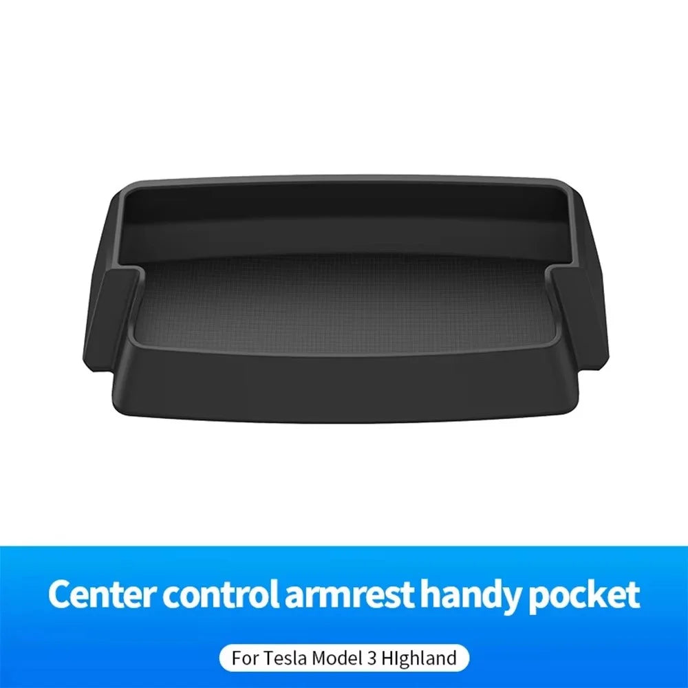For Tesla Model 3 Highland 2024 2025 Center Console Storage Box Armrest Organizer Tray - 2