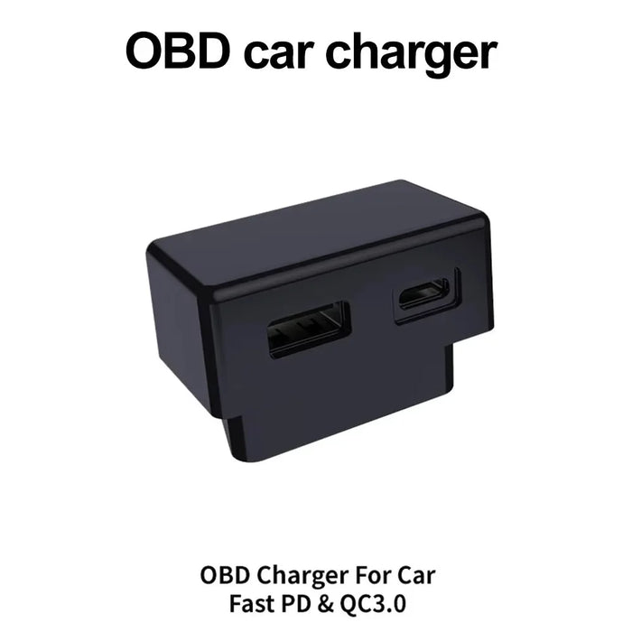 For Tesla Model 3  /  Y OBD Car Charger Dual Port Hidden PD Fast Charging Expansion Dock - 2