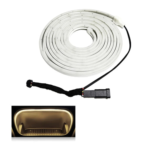 For Tesla Model 3  /  Y 2021 - 2024 Front Trunk LED Light Strip Ambient Lighting Waterproof Decorative Lamp - Warm Light - 1