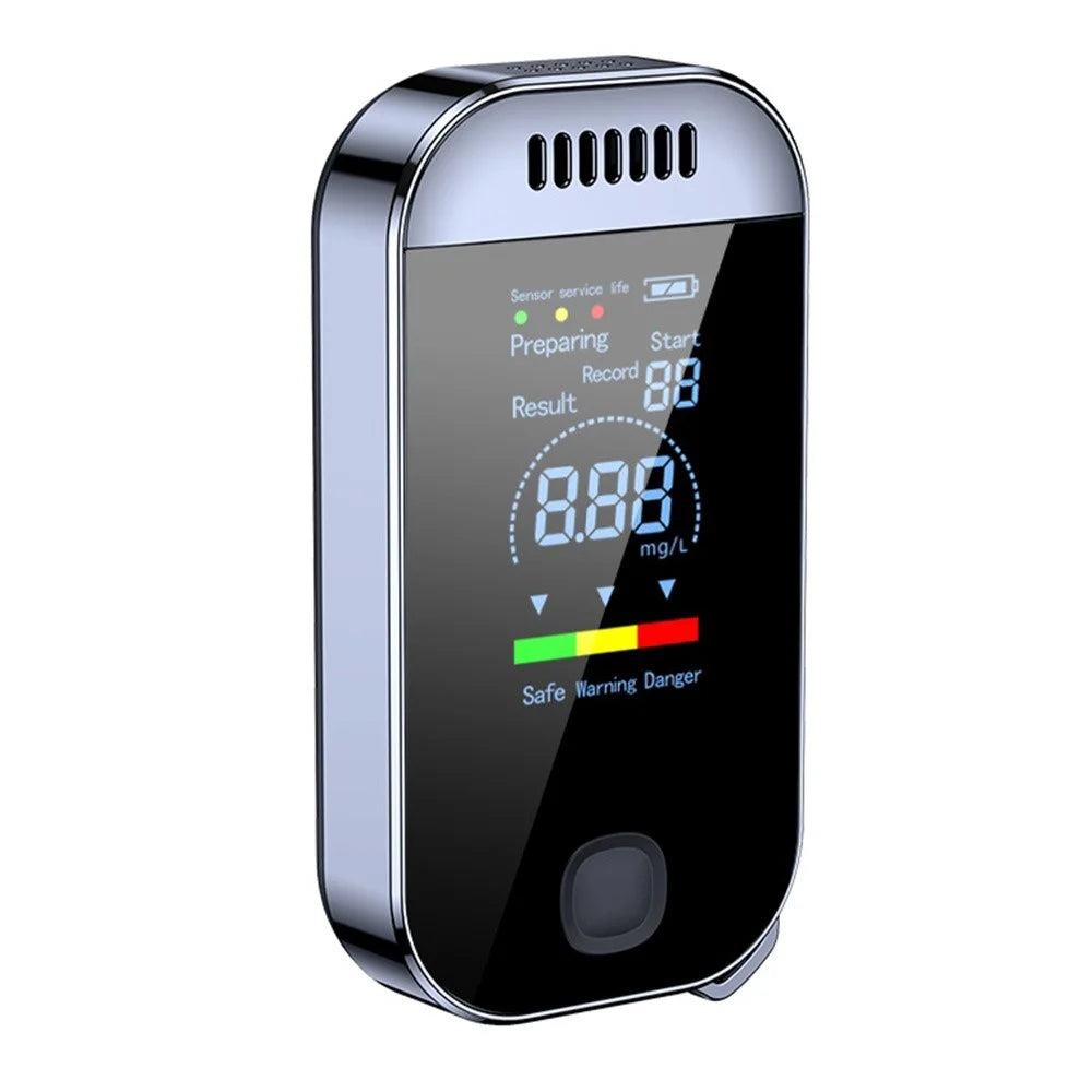 Portable Alcohol Tester Digital Display Color Screen Breathalyzer Non Contact Drunk Driving Detector - 1