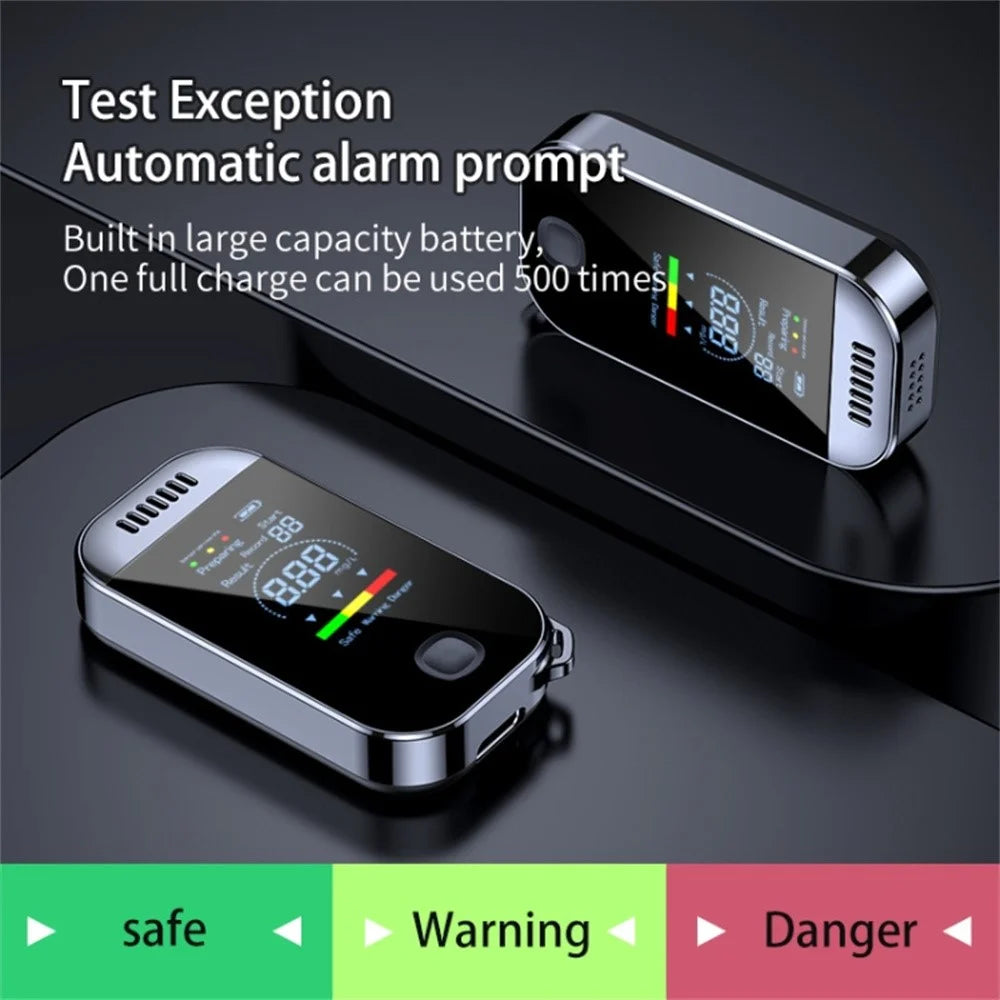 Portable Alcohol Tester Digital Display Color Screen Breathalyzer Non Contact Drunk Driving Detector - 7
