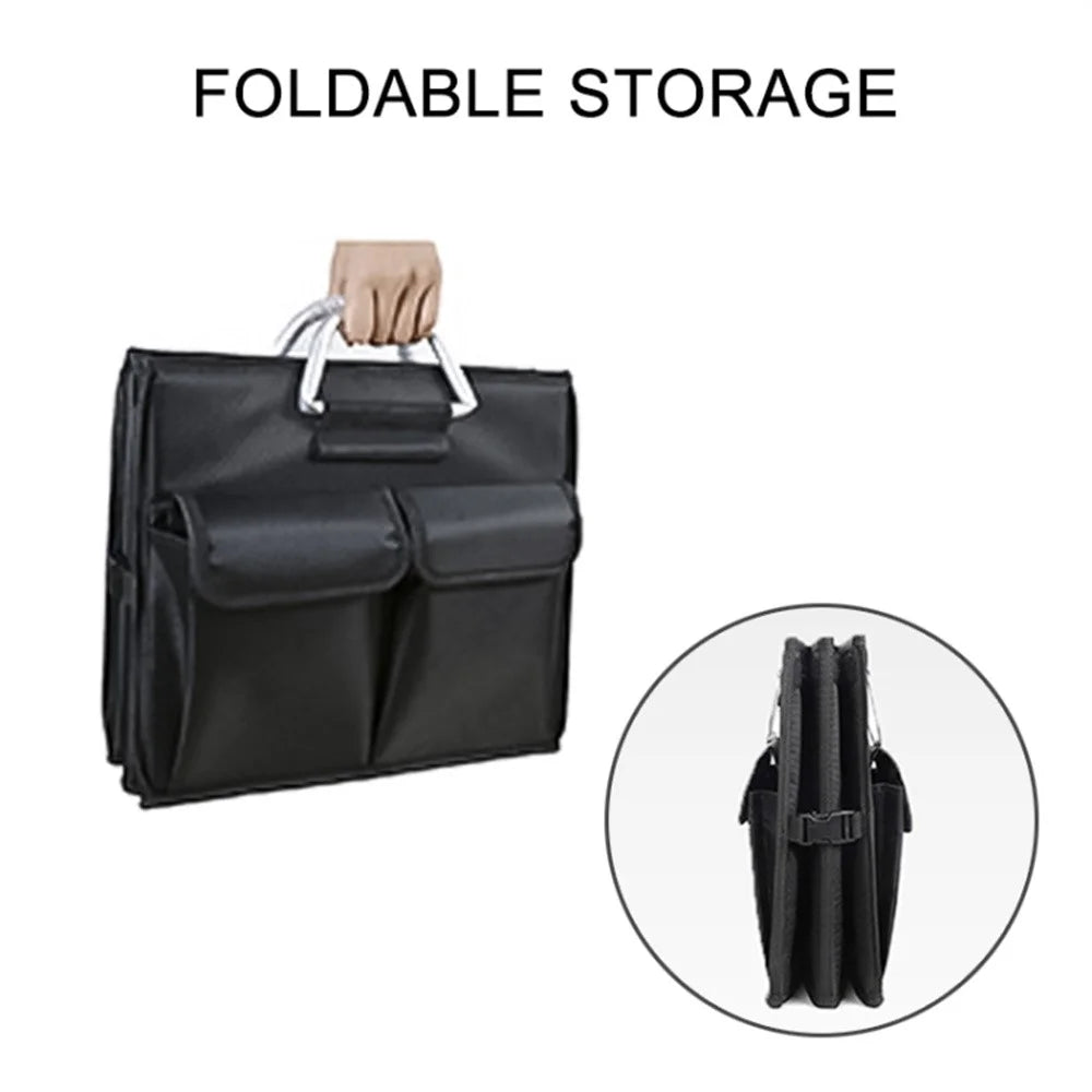 Reflective Foldable Car Trunk Organizer Waterproof Oxford Fabric Storage Box with Lid , Size L - 4