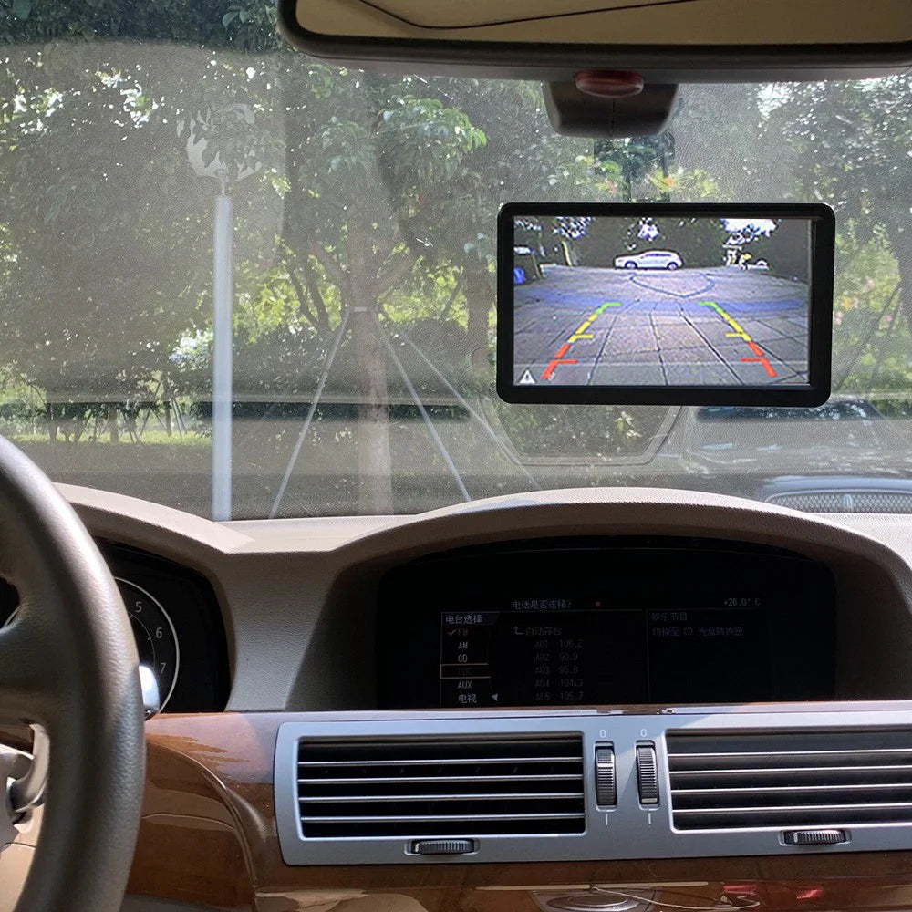 RH-702I 7" LCD Video Display Monitor 12V-24V Rear View Camera Parking and Reverse System Kit with Car Charger - 4