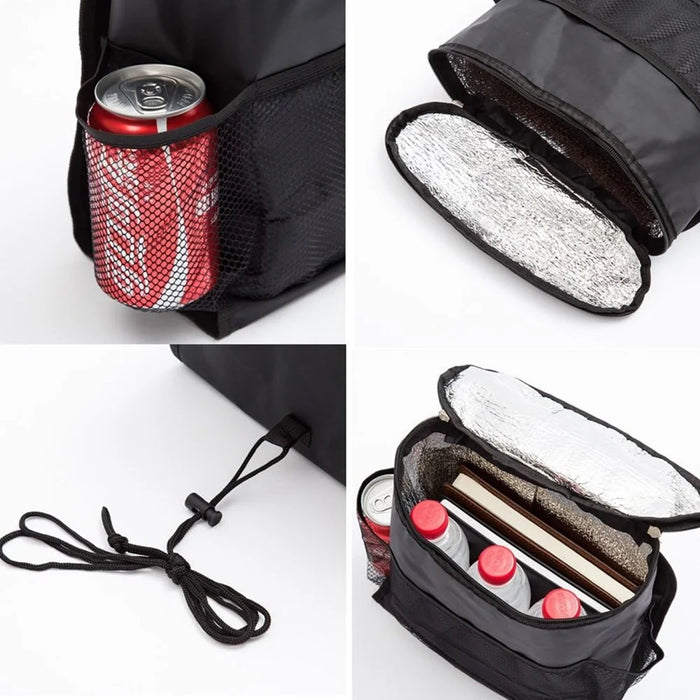 Car Seat Back Cooler Bag Oxford Cloth Aluminum Foil Insulated Thermal Hanging Storage Organizer - 5